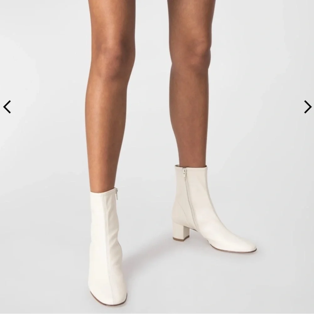 By Far Elegant Cream Ankle Boots - Picture 15 of 15